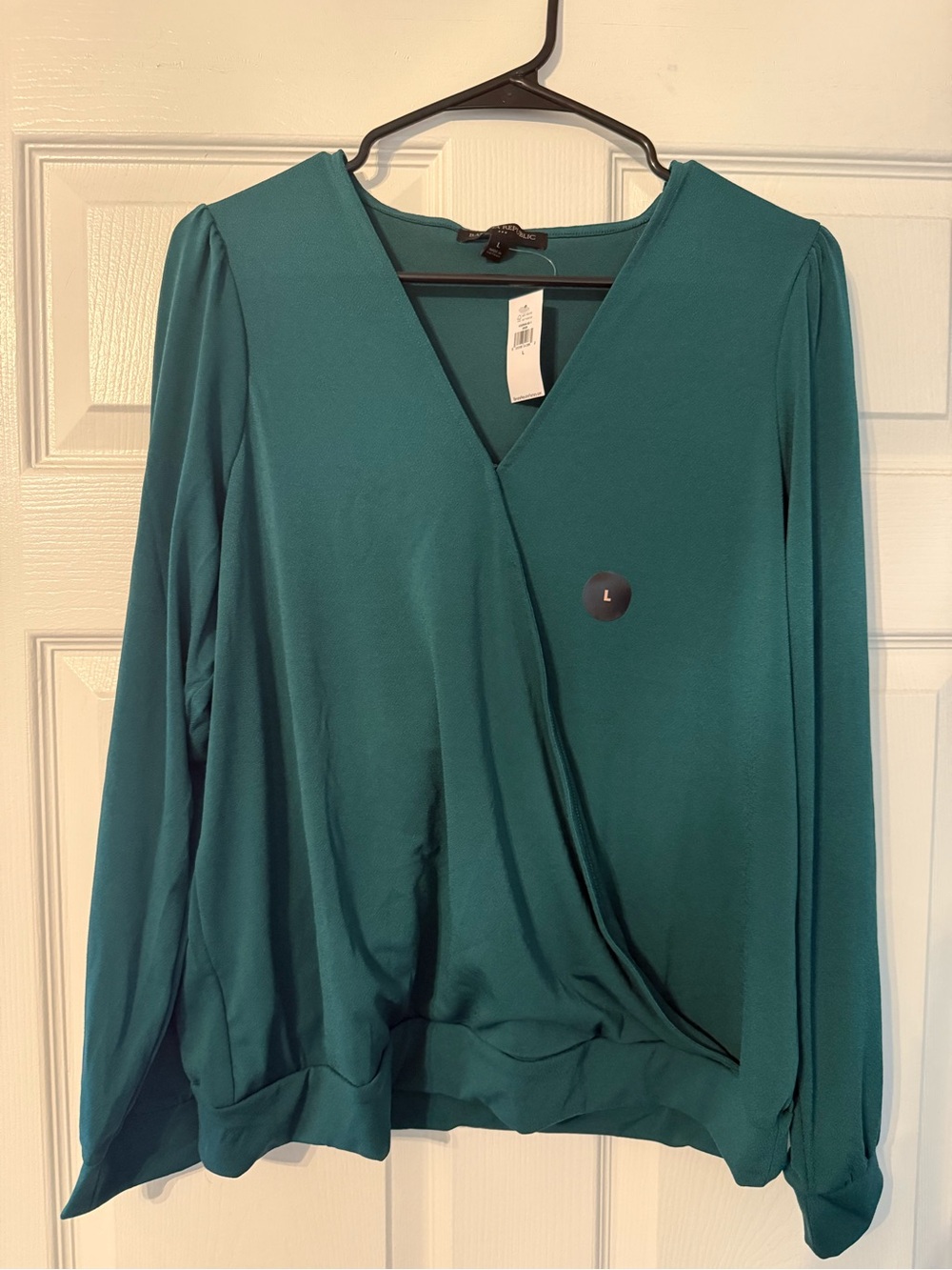 Banana Republic Teal V-Neck Blouse